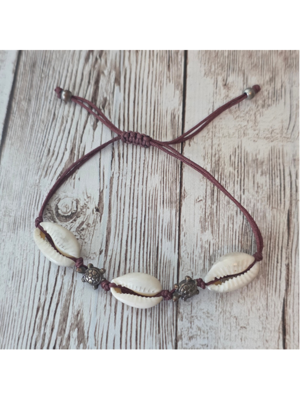 Women's Unbranded Shell and Turtle Bracelet Brown Beige